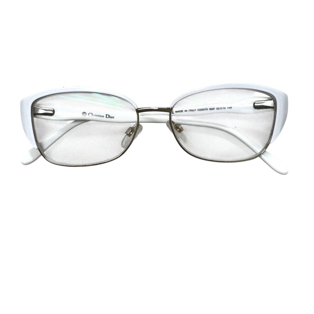 Christian Dior White & Gold Frame Womens Glasses Perception Made in Italy - Picture 1 of 8